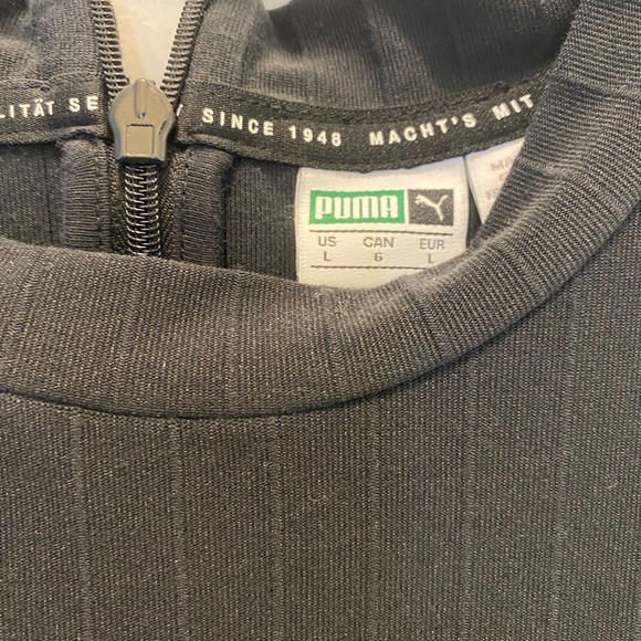 PUMA LOGO FITTED DRESS WITH CUTOUTS IN BLACK - Picture 4 of 5